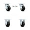 Service Caster 4 Inch Rubber on Steel Caster Set with Roller Bearings 2 Swivel Lock 2 Rigid SCC SCC-30CS420-RSR-BSL-2-R-2 - alternate 1
